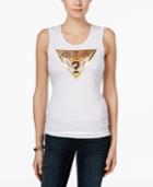 Guess Embellished Graphic Twist-back Tank Top