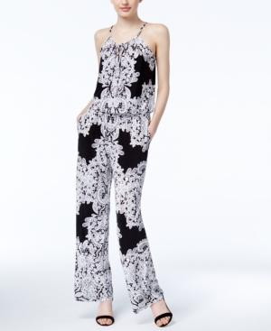 Inc International Concepts Petite Lace-print Jumpsuit, Only At Macy's