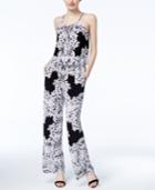Inc International Concepts Petite Lace-print Jumpsuit, Only At Macy's