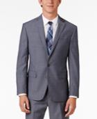 Ryan Seacrest Distinction Men's Slim-fit Gray/blue Double Stripe Suit Jacket, Only At Macy's