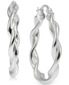 Giani Bernini Twisted Hoop Earrings In Sterling Silver, Only At Macy's