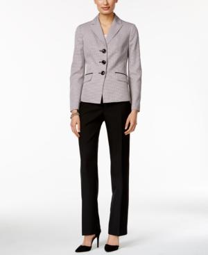 Le Suit Mini-plaid Pantsuit