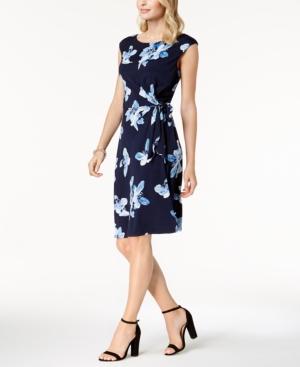 Connected Floral-print Wrap Dress