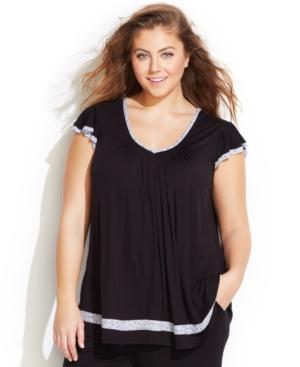 Ellen Tracy Plus Size Yours To Love Short Sleeve Top