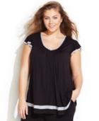 Ellen Tracy Plus Size Yours To Love Short Sleeve Top