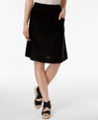 Eileen Fisher Organic Linen Pull-on A-line Skirt