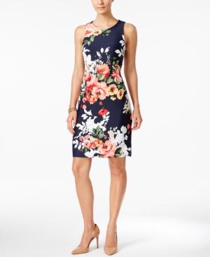 Charter Club Petite Floral-print Sheath Dress, Only At Macy's