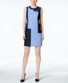 Calvin Klein Colorblocked Denim Sheath Dress