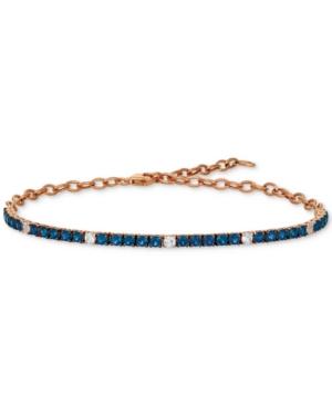 Le Vian Blueberry (2-1/5 Ct. T.w.) & Vanilla (1/3 Ct. T.w.) Sapphire Bracelet In 14k Rose Gold (also Available In Emerald)