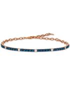 Le Vian Blueberry (2-1/5 Ct. T.w.) & Vanilla (1/3 Ct. T.w.) Sapphire Bracelet In 14k Rose Gold (also Available In Emerald)