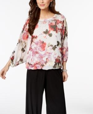 Msk Embellished Chiffon Top