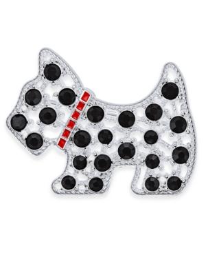 Charter Club Silver-tone Crystal Scottie Dog Brooch, Only At Macy's