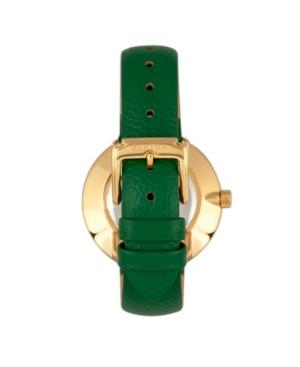 Bertha Quartz Frances Collection Gold And Green Leather Watch 37mm