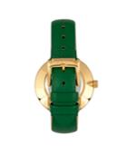 Bertha Quartz Frances Collection Gold And Green Leather Watch 37mm