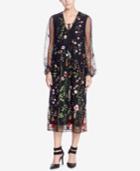 Catherine Catherine Malandrino Embroidered Mesh Dress
