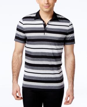 Alfani Black Men's Keen Striped Polo, Only At Macy's