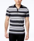 Alfani Black Men's Keen Striped Polo, Only At Macy's
