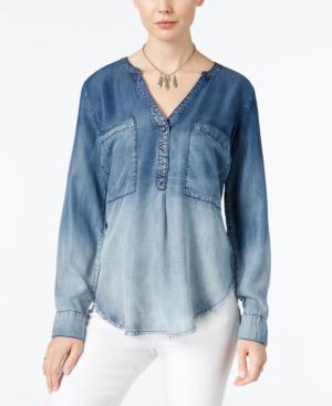 William Rast Selina Ombre Denim Shirt