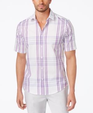 Alfani Men's Classic-fit York Plaid Shirt, Only At Macy's