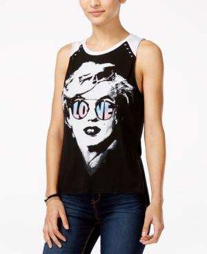 Marilyn Monroe Juniors' Sleeveless Graphic Top
