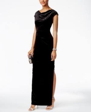 Vince Camuto Velvet Metallic Gown