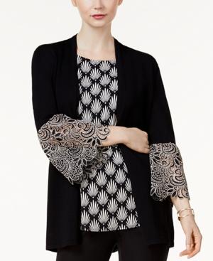 Alfani Lace-cuff Cardigan, Created For Macy's
