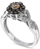 Le Vian Chocolatier Diamond Halo Cluster Ring (1/2 Ct. T.w.) In 14k White Gold