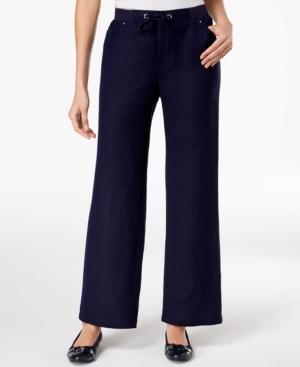 Jm Collection Wide-leg Drawstring Pants, Created For Macy's