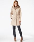 Jones New York Hooded Turn-lock Raincoat