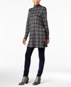 Style & Co. Windowpane Mock-neck Tunic Sweater, Only At Macy's
