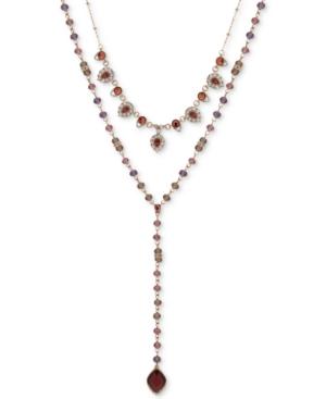 Lonna & Lilly Gold-tone Crystal & Bead 2-in-1 Necklace, 16/24 + 3 Extender