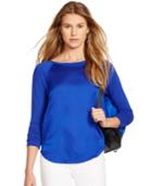 Polo Ralph Lauren Mixed-media Raglan-sleeve Top