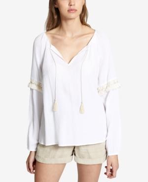 Sanctuary Yucca Cotton Textured Tasseled Top