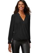 Inc International Concepts Long-sleeve Surplice Blouse, Only At Macy's