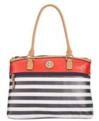 Giani Bernini Canvas Stripe Dome Satchel, Only At Macy's