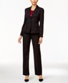 Le Suit Three-piece Two-button Pinstriped Pantsuit