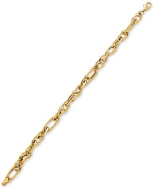 Polished Oval Link Bracelet In 14k Gold