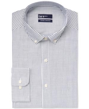 Bar Iii Carnaby Collection Slim-fit Navy Bengal Stripe Dress Shirt, Only At Macy's