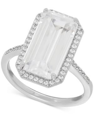 Swarovski Zirconia Statement Ring In Sterling Silver
