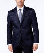 Kenneth Cole Reaction Men's Slim-fit Blue And Camouflage Dinner Jacket