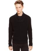 Kenneth Cole Reaction Waffle-knit Shawl-collar Sweater