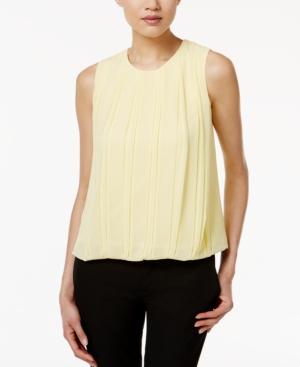 Calvin Klein Pleated Blouson Top