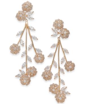 Kate Spade New York Crystal Flower Statement Earrings