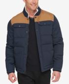 Levi's Men's Woodsman Two-tone Quilted Puffer Jacket With Fleece-lined Collar