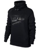 Nike Sportswear Rally Funnel-neck Metallic-logo Hoodie