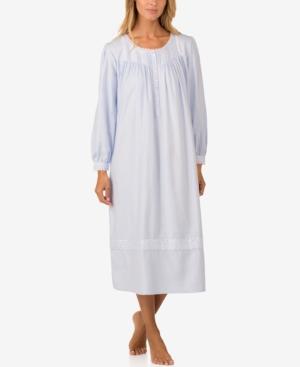 Eileen West Embroidered Ballet-length Flannel Nightgown