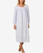 Eileen West Embroidered Ballet-length Flannel Nightgown