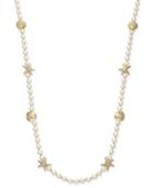 Charter Club Gold-tone Imitation Pearl Sea Motif Long Necklace, Created For Macy's