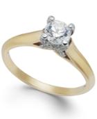 X3 Certified Diamond Engagement Ring In 18k Gold Or 18k White Gold (1/2 Ct. T.w.), Created For Macy's