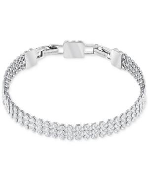 Swarovski Silver-tone Crystal Flex Bracelet